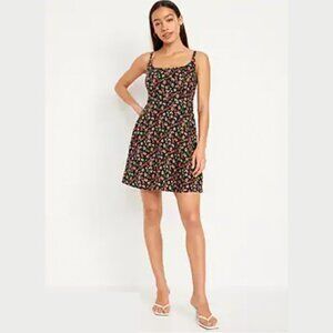 Old Navy Fit & Flare Cami Mini Dress Size: Large